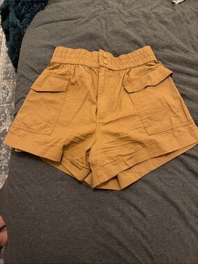 Abercrombie & Fitch Utility Cargo Shorts in Camel Brown